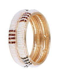 Set PANASH 2 Gelang Manik Mutiara Bersalut Emas