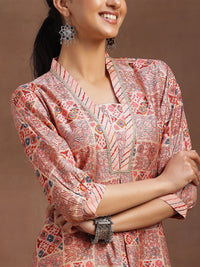 Libas Ethnic Motifs Printed Regular Gotta Patti Kurta with Palazzos