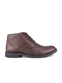 Red Chief Men Brown Textured Leather Boots