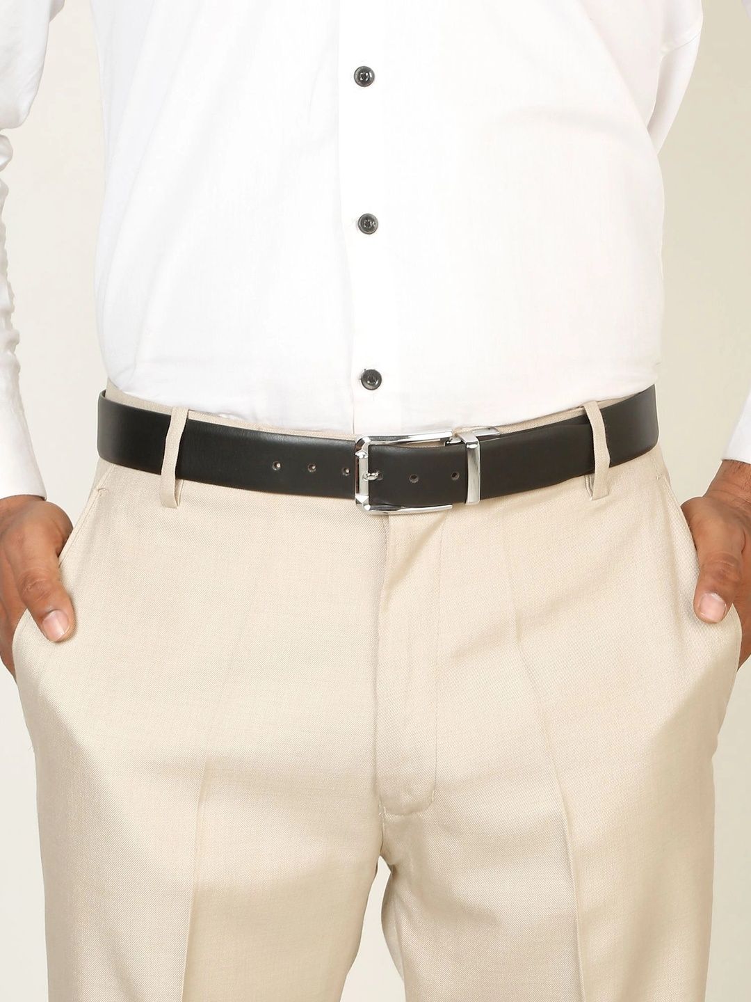 Teakwood Leathers Men Textured Leather Reversible Belt