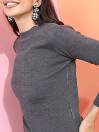 Tokyo Talkies Wanita Pullover Akrilik Kelabu