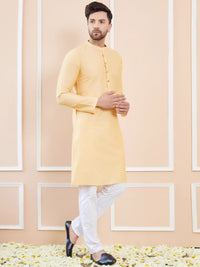 See Designs Mandarin Collar Cotton Straight Kurta