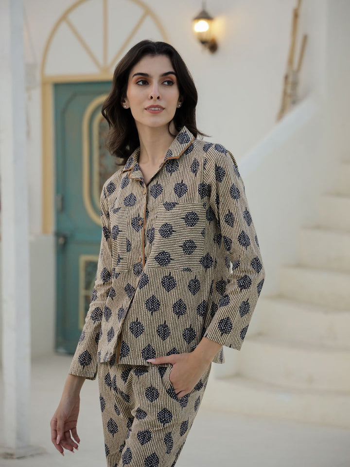 SANSKRUTIHOMES Women Printed Night suit