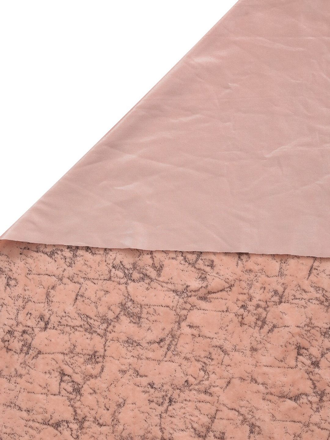 Cortina Set Of 2 Peach-Coloured & Black Velvet Room Darkening Door Curtain