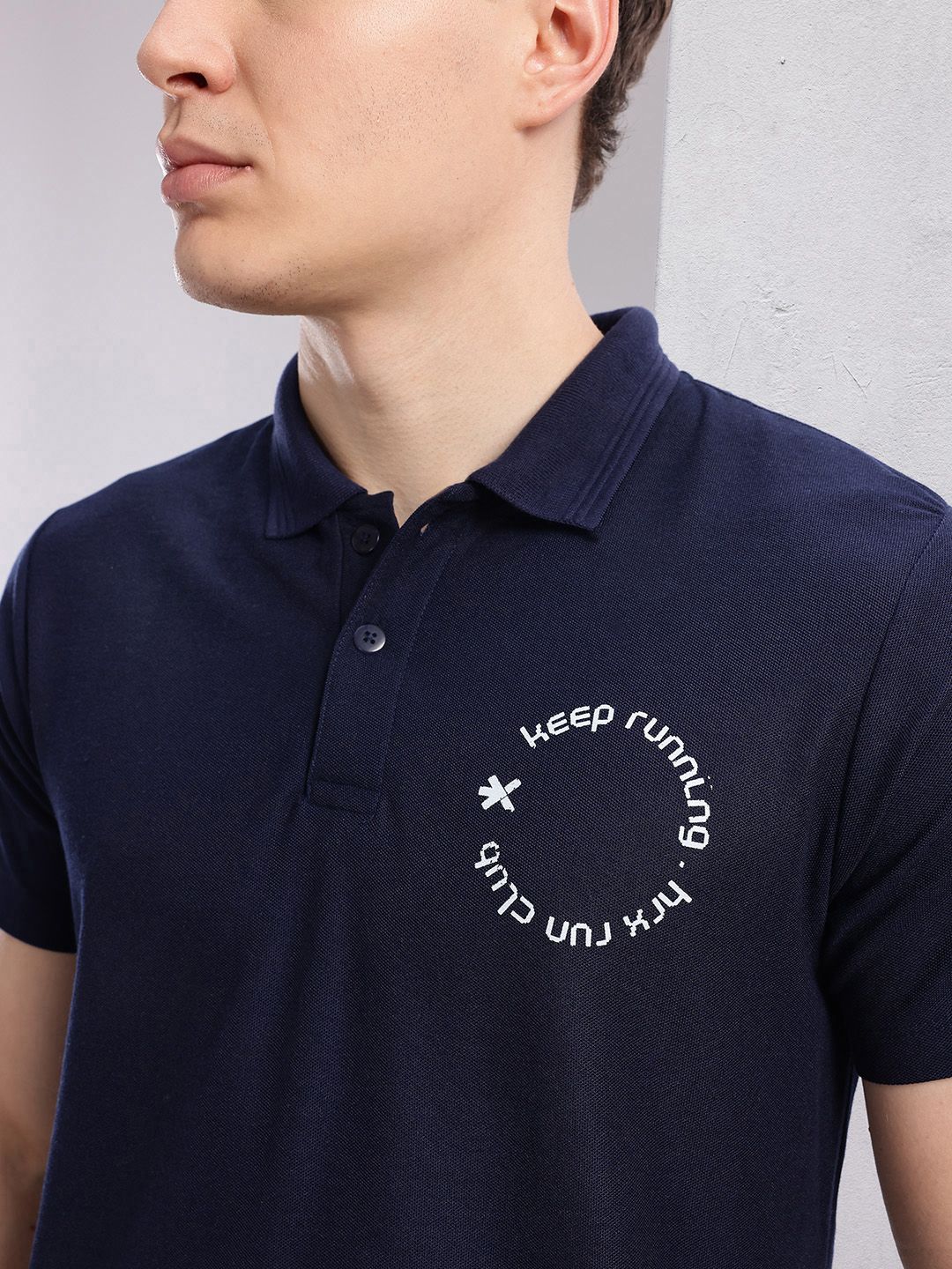HRX by Hrithik Roshan Men Polo Collar Rapid-Dry Running T-shirt