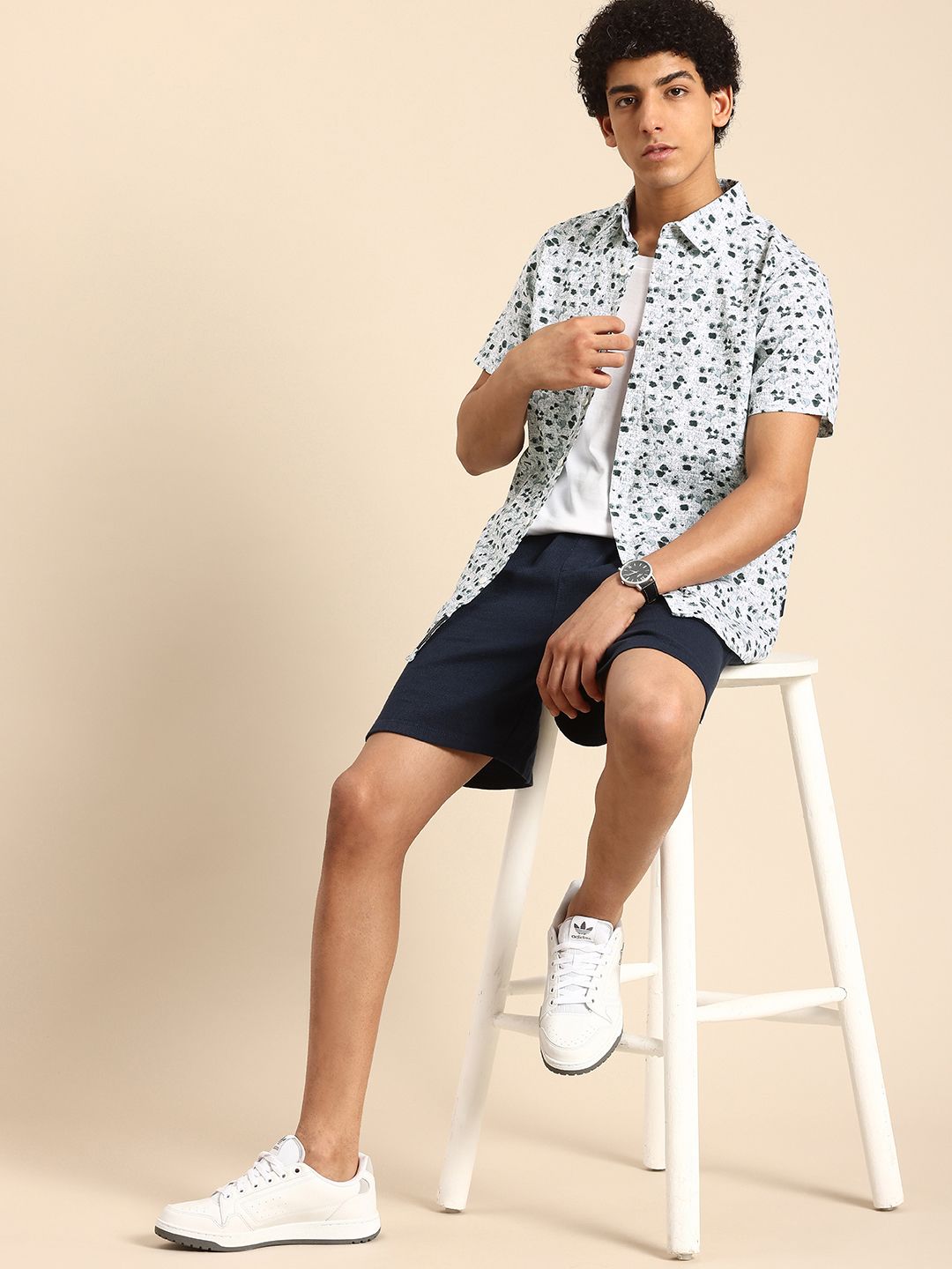 Being Human Pure Cotton Slim Fit Opaque Printed Casual Shirt