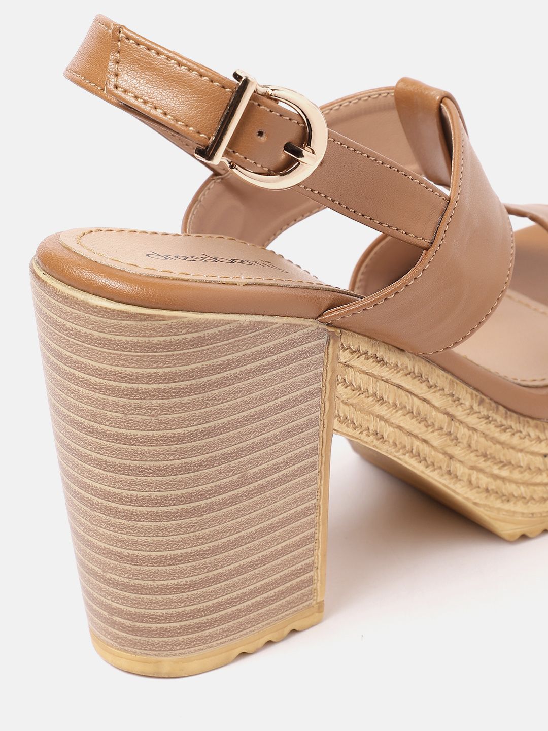 DressBerry Open Toe Block Heels