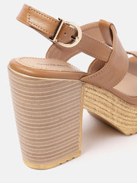 DressBerry Open Toe Block Heels