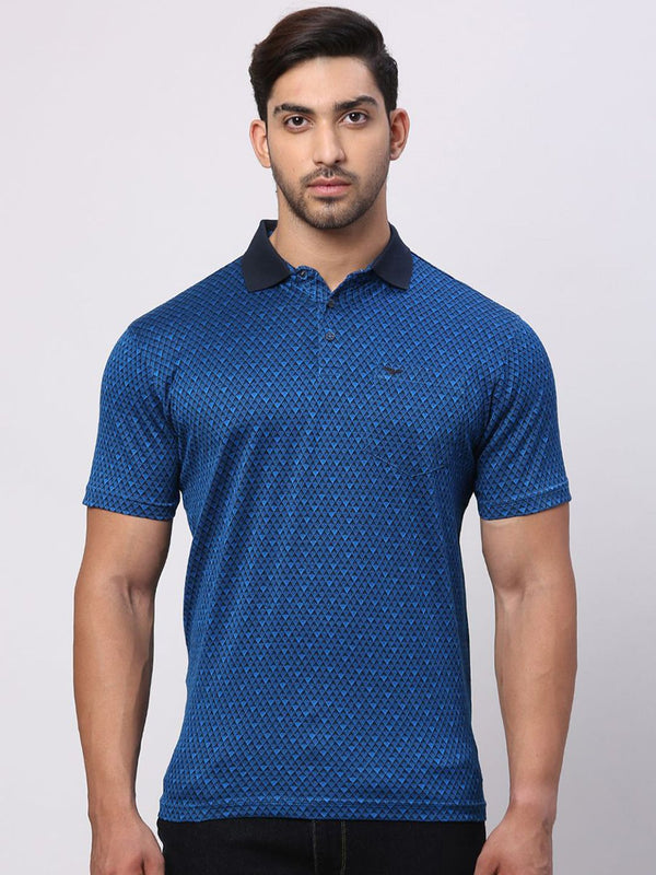 Park Avenue Men High Neck Pockets Slim Fit T-shirt