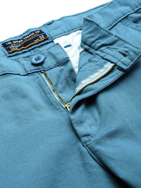The Indian Garage Co Men Blue Slim Fit Cargos Trousers