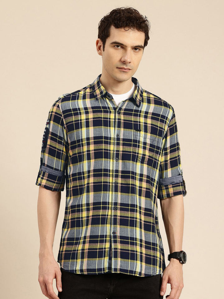 Being Human Slim Fit Tartan Checked Casual Shirt