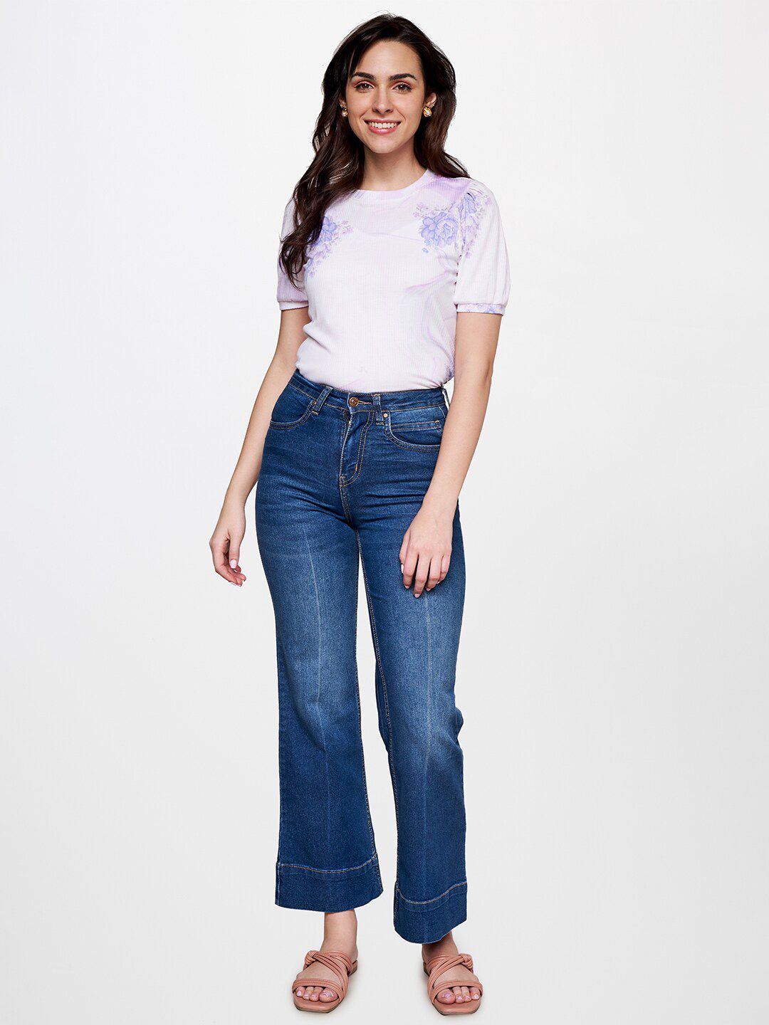 AND Women High-Rise Light Fade Bootcut Jeans