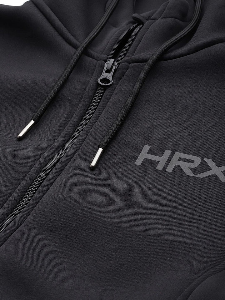 HRX by Hrithik Roshan Reflective Strip Rapid-Dry Hooded Training Jacket
