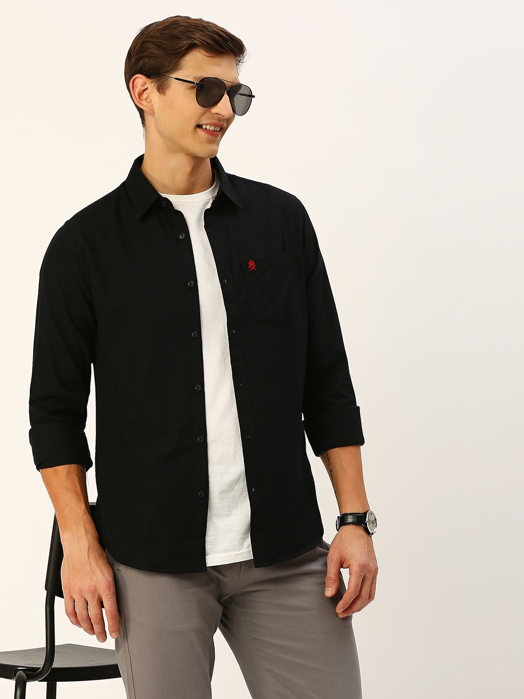 Thomas Scott Classic Cotton Slim Fit Flannel Casual Shirt
