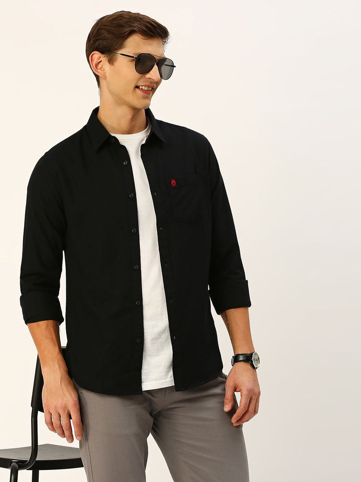 Thomas Scott Classic Cotton Slim Fit Flannel Casual Shirt