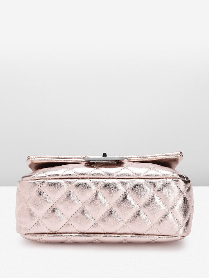 Lino Perros Women Quilted Textured Structured Sling Bag