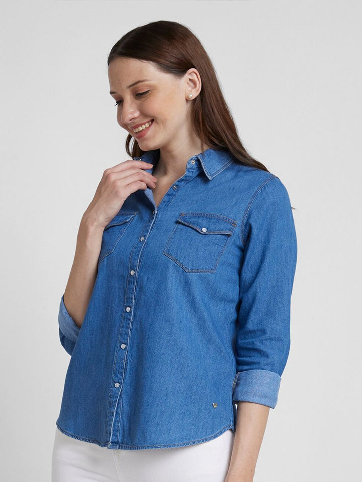 SPYKAR Classic Spread Collar Regular Fit Cotton Casual Shirt