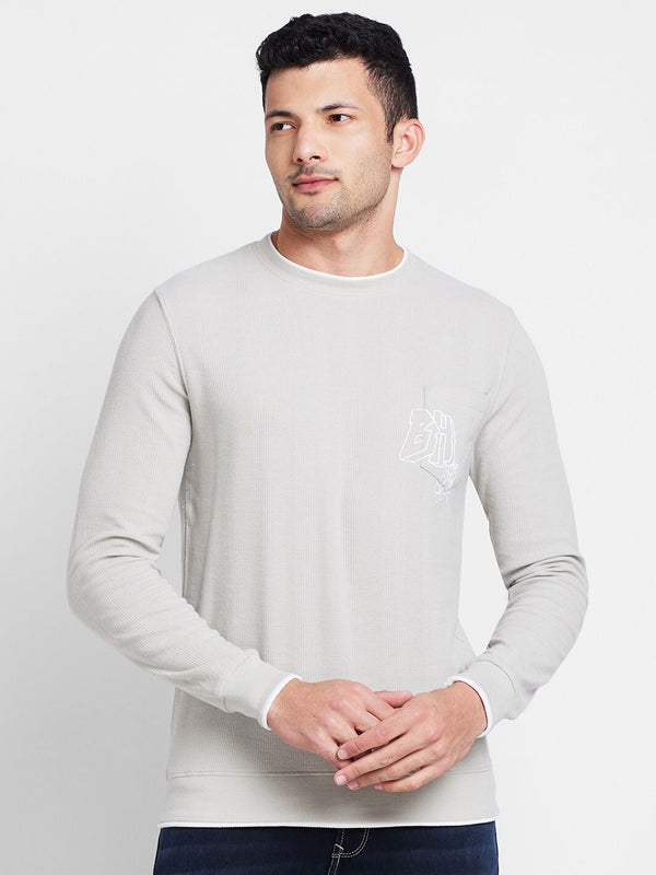 Being Human Self Design Round Neck Casual T-shirt