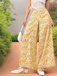 DressBerry Women Petal Parade Swish-Swish Wide Leg Trousers
