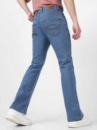 Urbano Fashion Men Mid Rise Light Fade Stretchable Bootcut Jeans