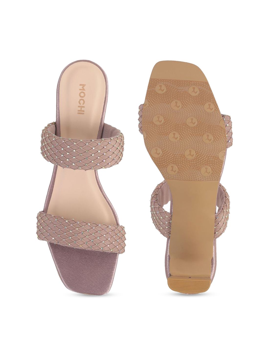 Mochi Textured Block Sandals