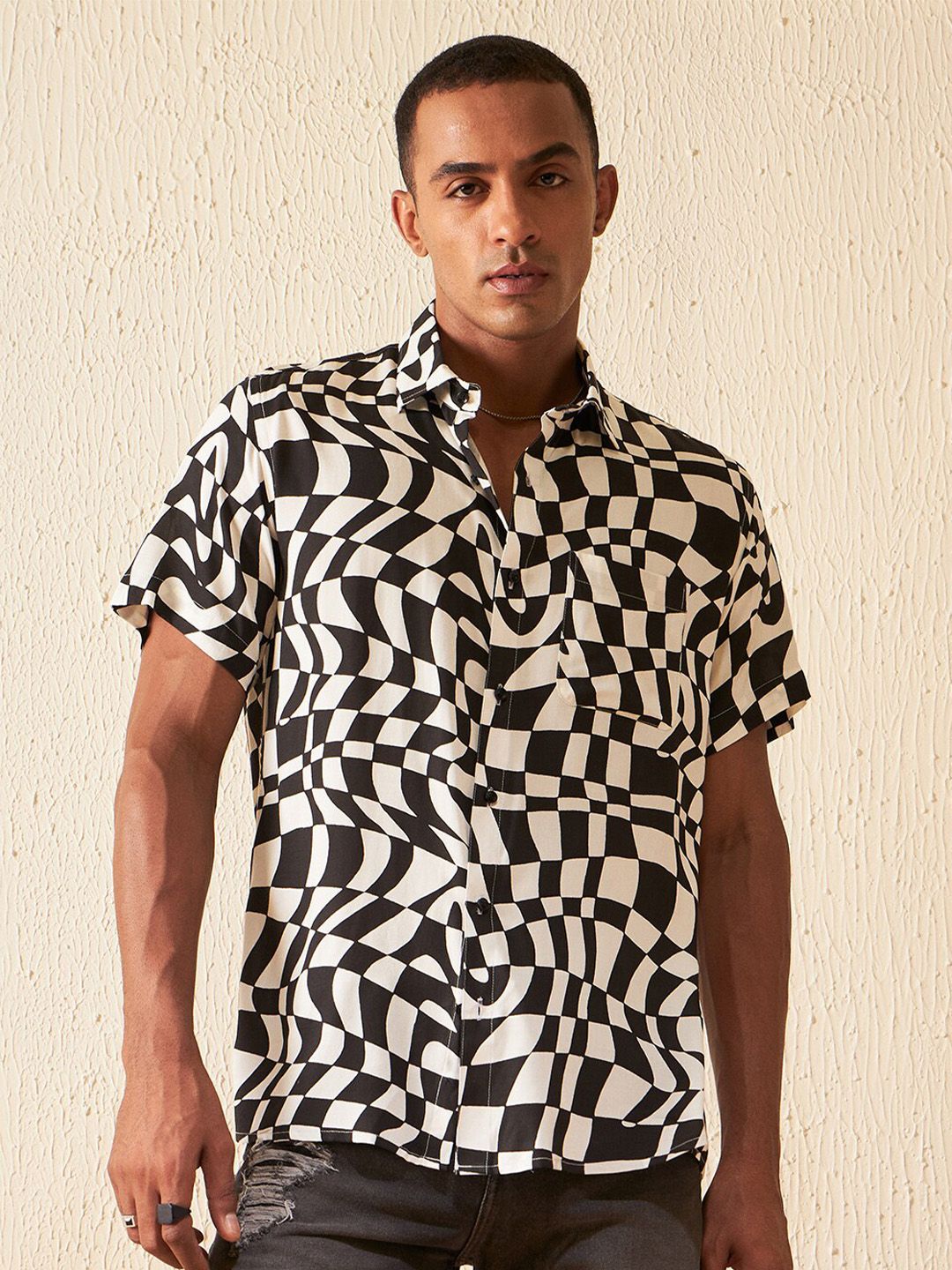 DENNISON Men Smart Block Printed Casual Shirt