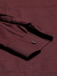 Dennison Men Maroon Comfort Fit kurta