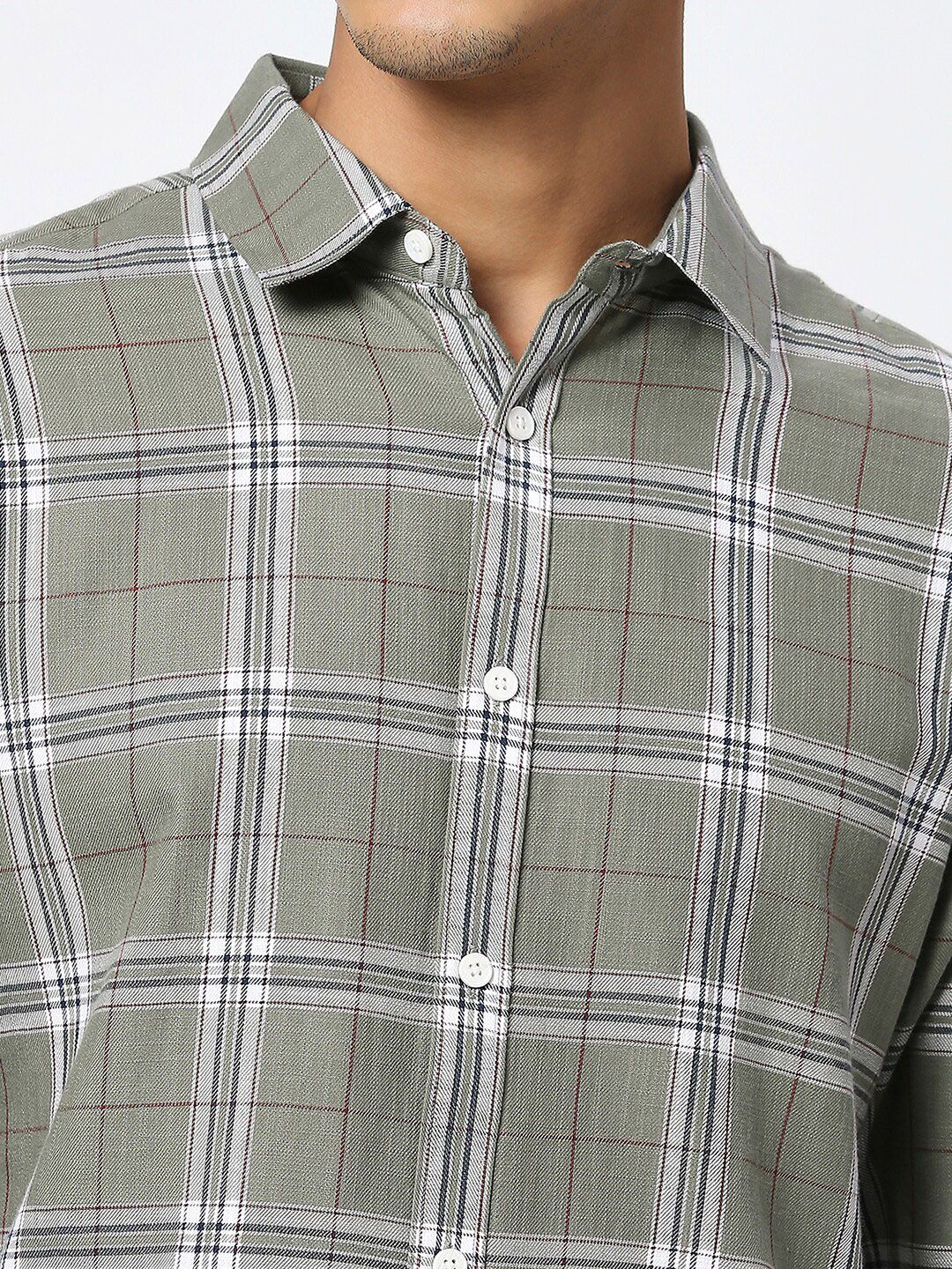 Being Human Slim Fit Tartan Checks Casual Shirt