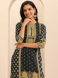 Libas Ethnic Motifs Printed Crepe Straight Kurta