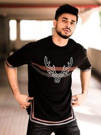 Lengan Powerlook Drop-Shoulder dicetak T-shirt besar