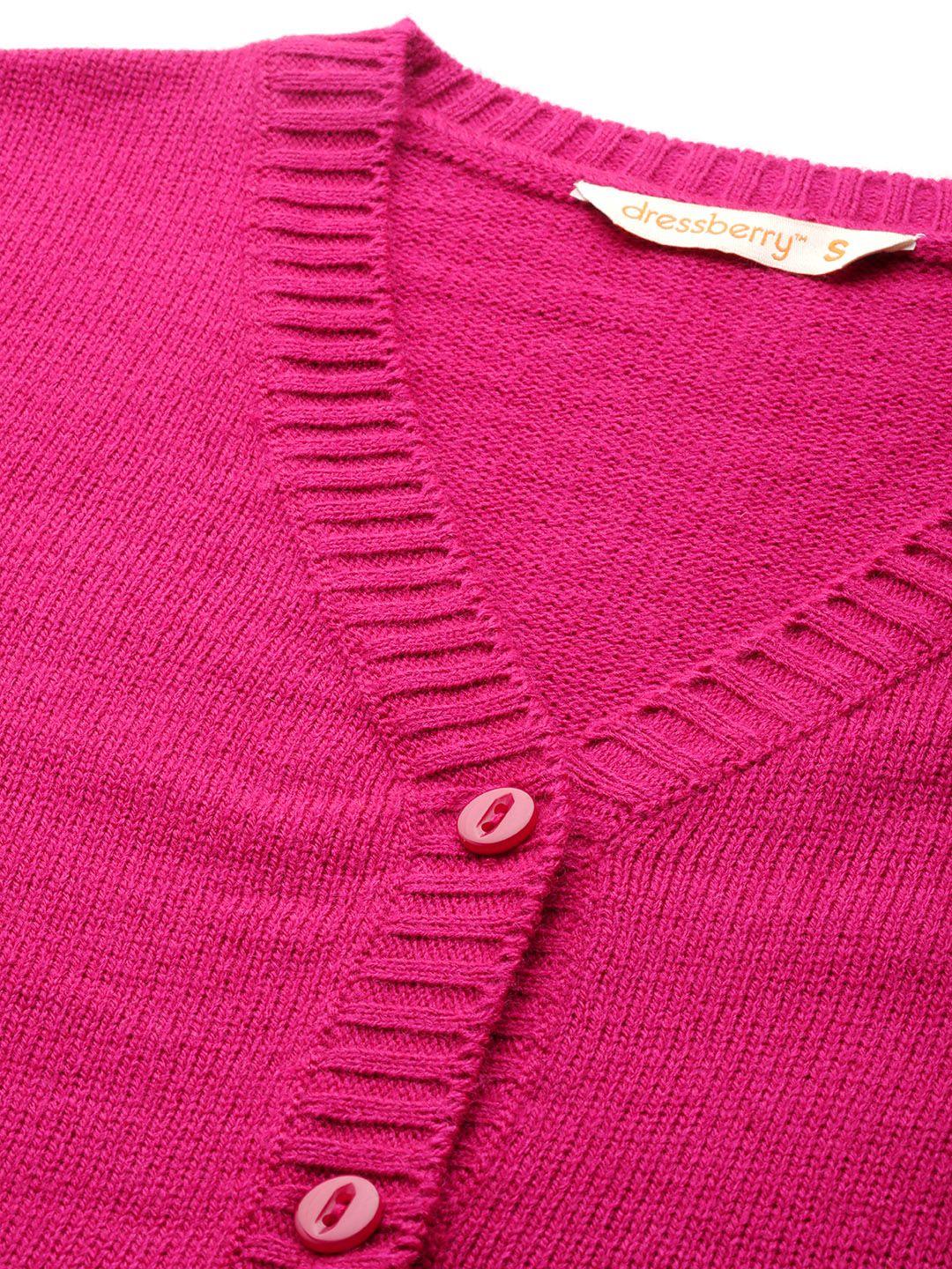 DressBerry Women Self Design Cardigan