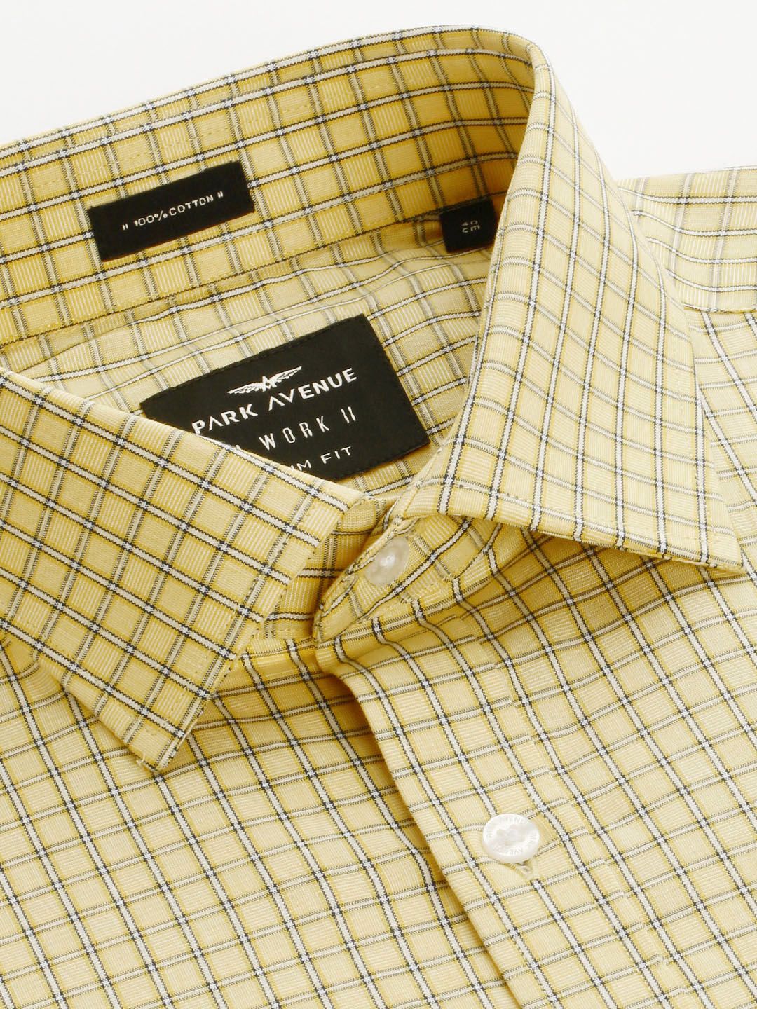 Park Avenue Pure Cotton Slim Fit Checked Formal Shirt