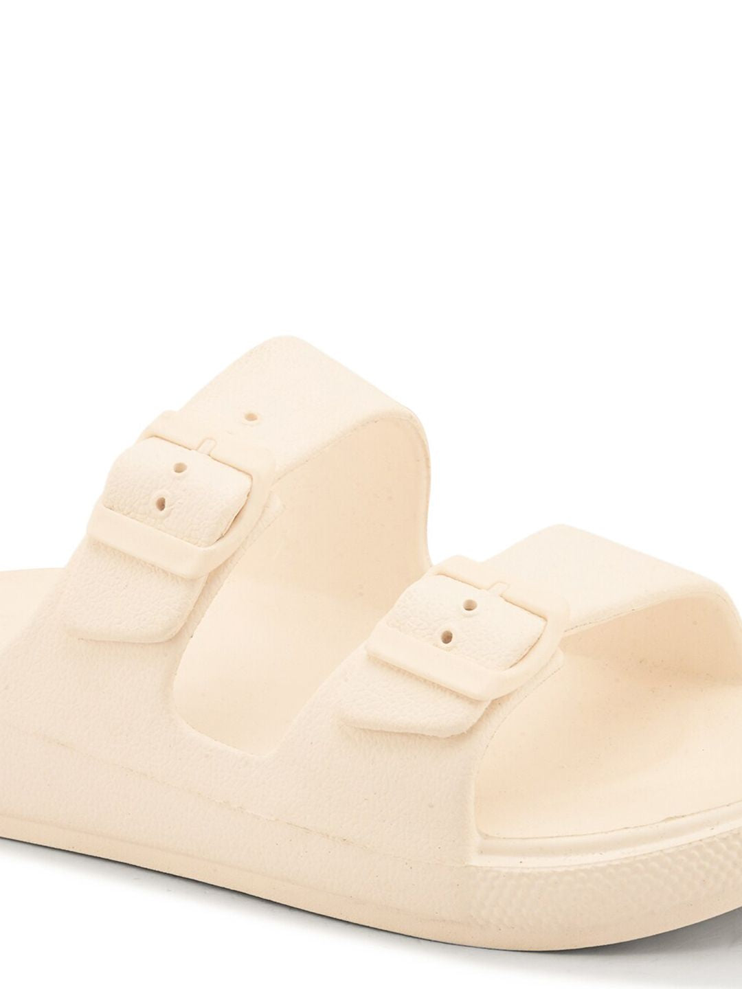 HRX by Hrithik Roshan Men Cream-Coloured Rubber Sliders