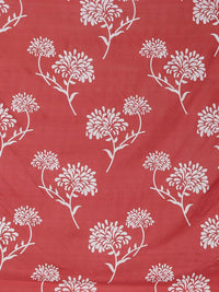 KLOTTHE Floral Printed 300 TC Fitted King Bedsheet with 2 Pillow Covers