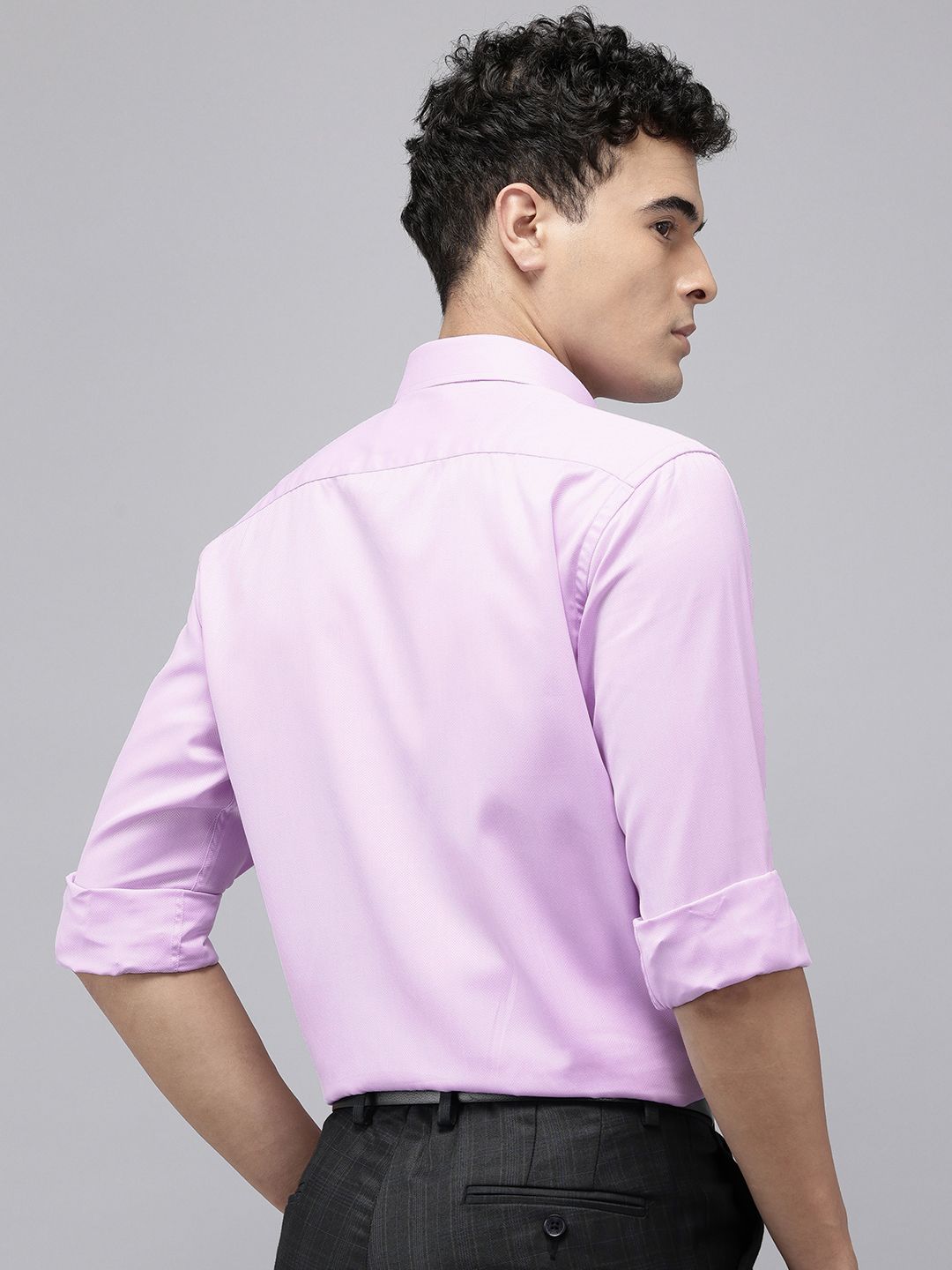 Park Avenue Slim Fit Geometric Self Designed Formal Shirt
