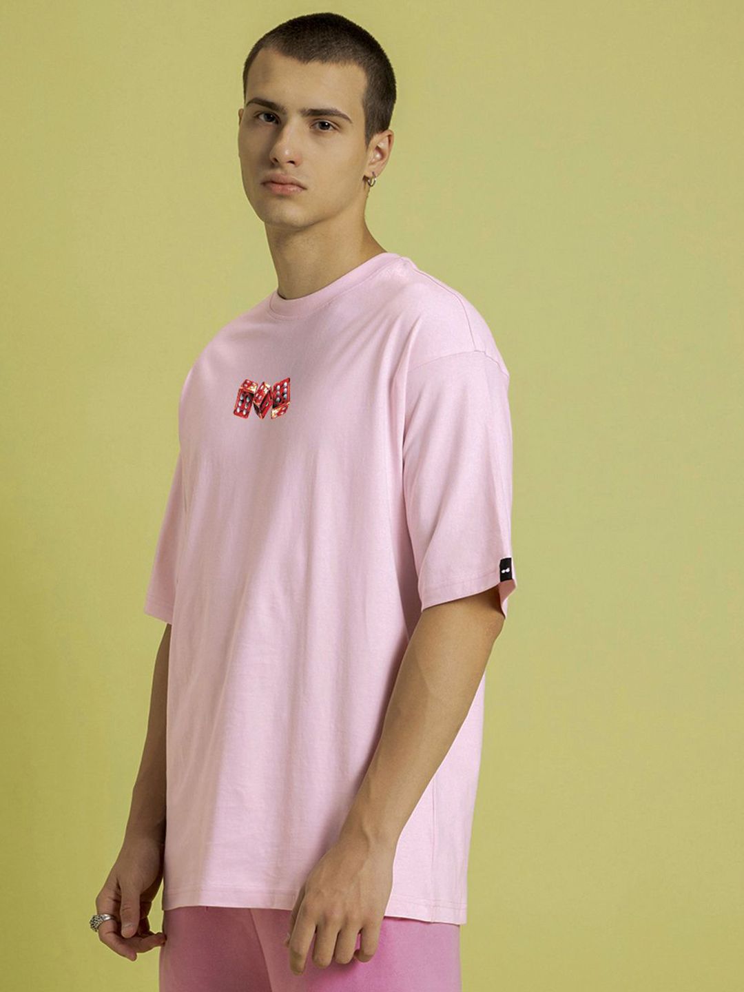 Bewakoof Men Typography Printed Round Neck Cotton Oversized T-shirt