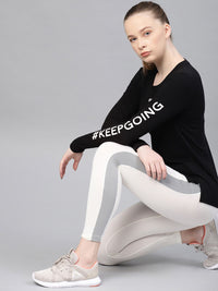 HRX by Hrithik Roshan Women Black Solid Round Neck T-shirt