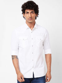 SPYKAR Slim Fit Spread Collar Casual Shirt