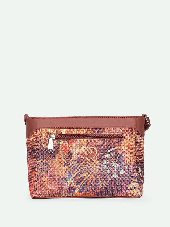 ZOUK FloLov Harmony Floral Printed Structured Sling Bag