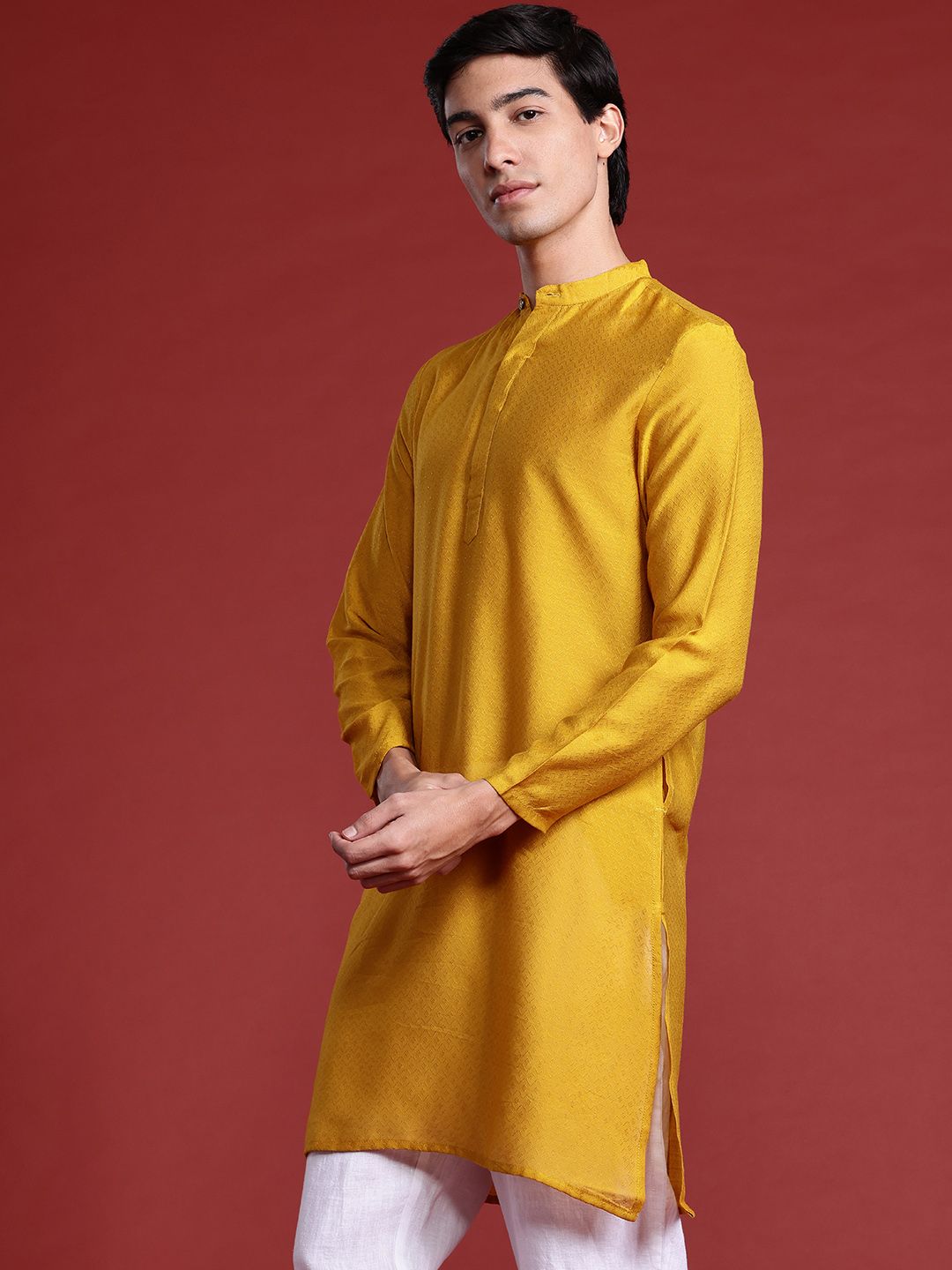 Anouk Chevron Woven Design Kurta