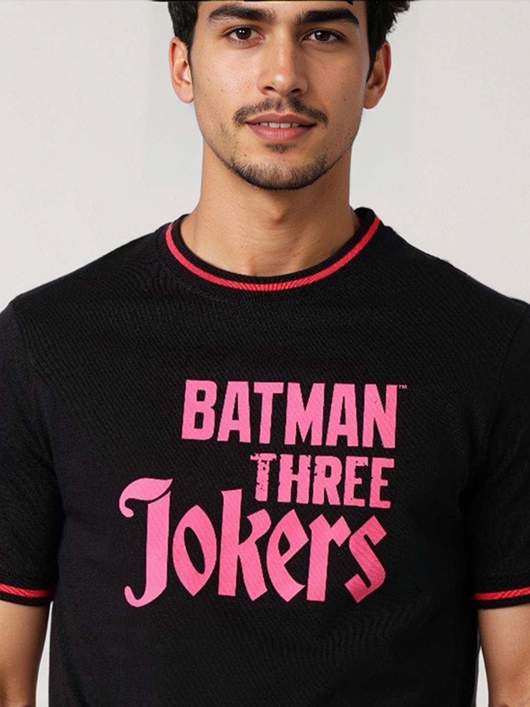 The Indian Garage Co Men Joker Graphic Printed Round Neck Cotton T-shirt