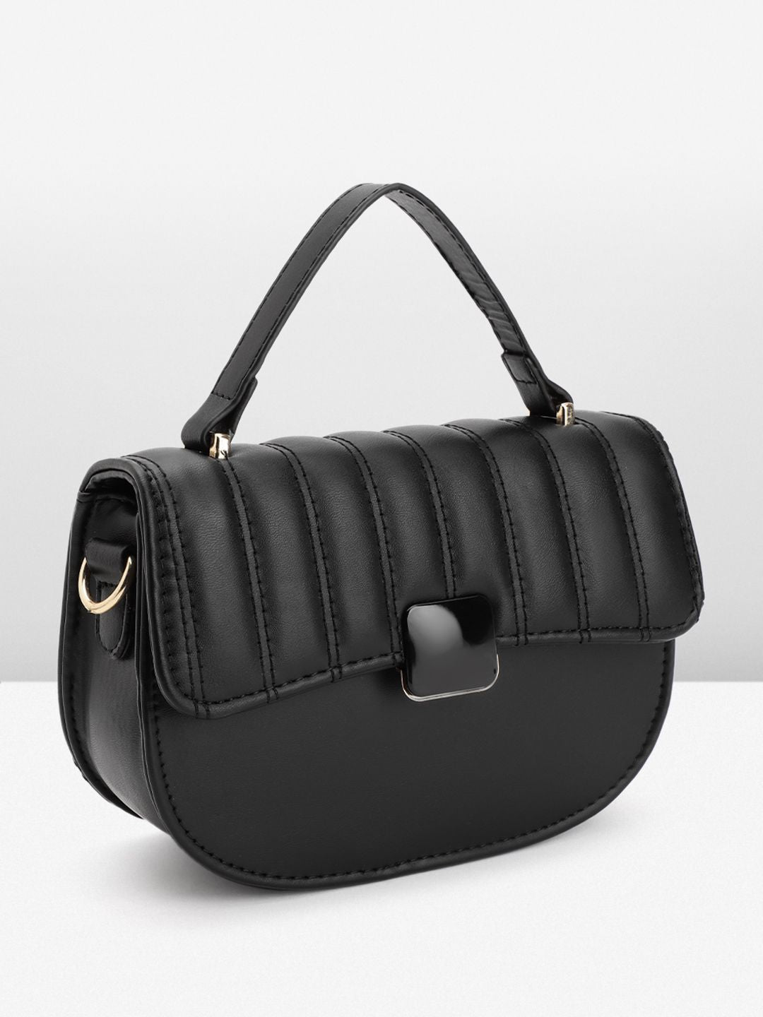 DressBerry Quilted Structured Satchel