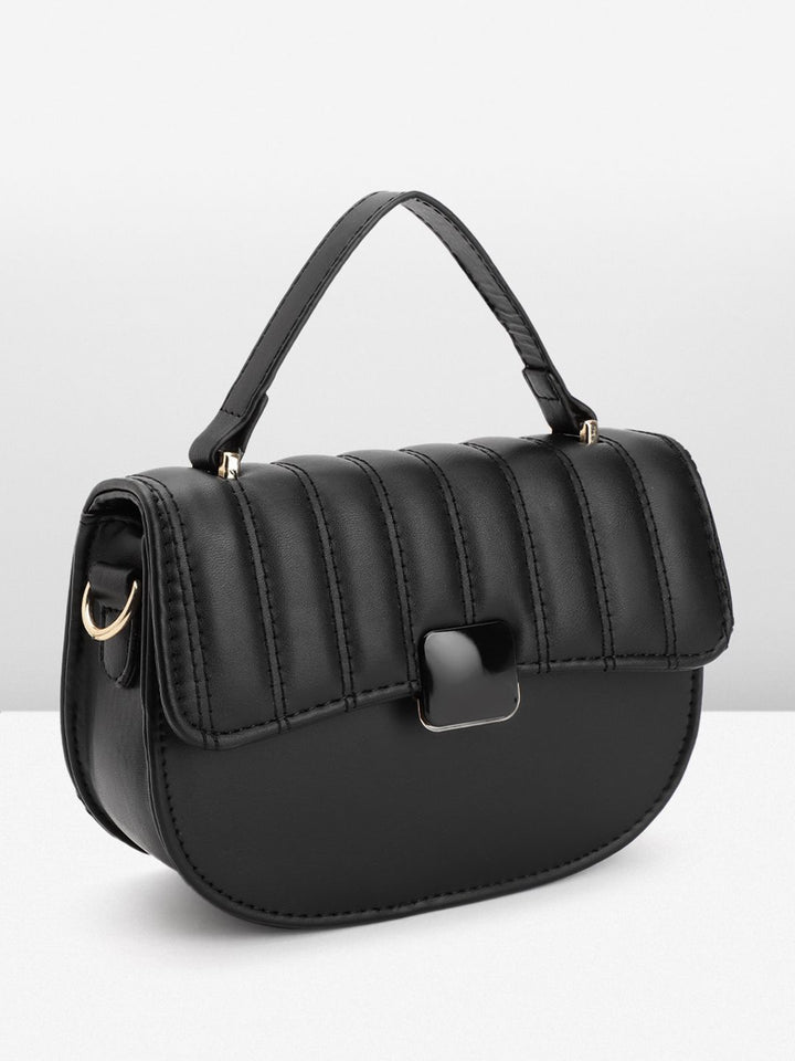 DressBerry Quilted Structured Satchel