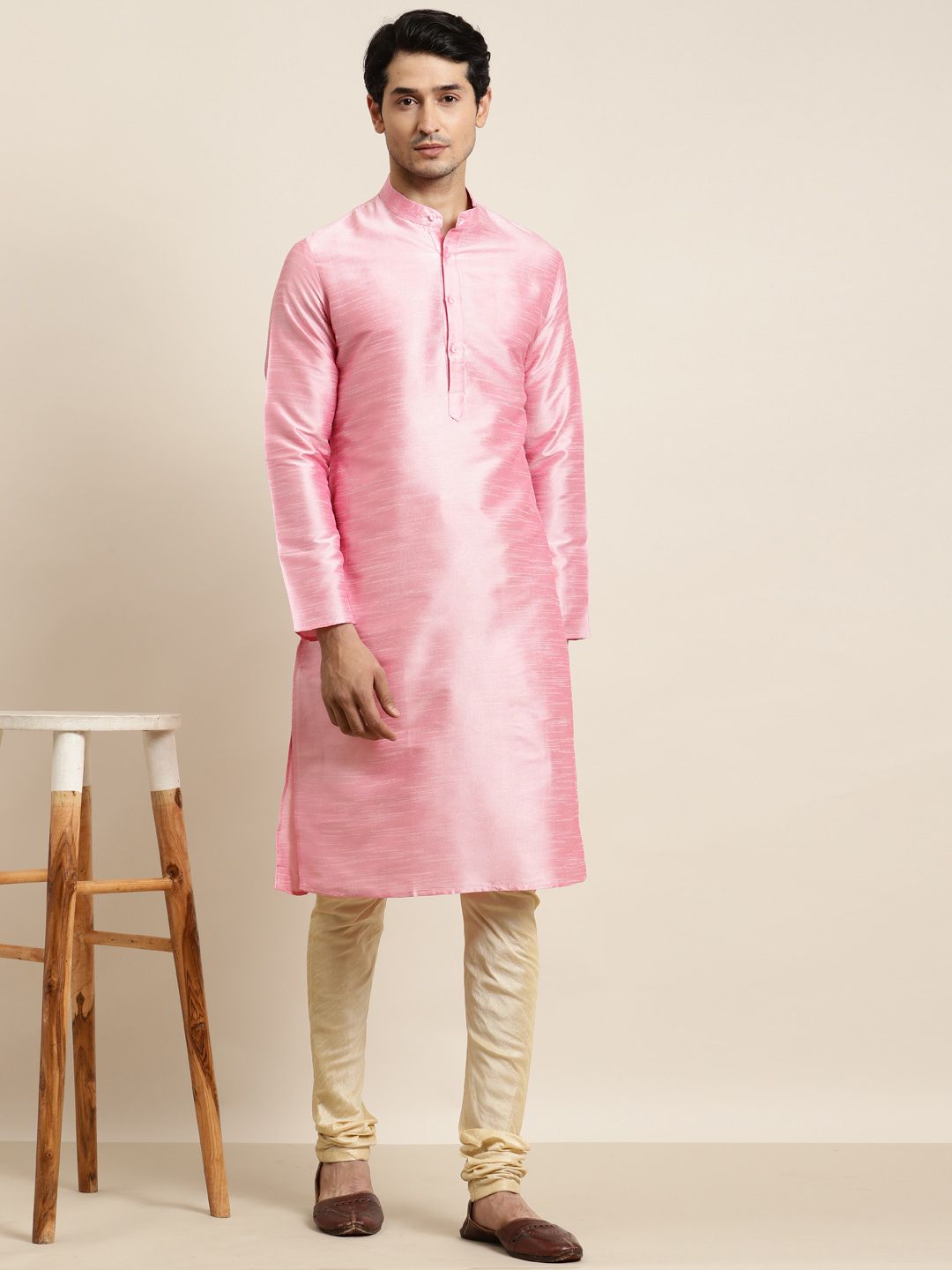 Anug by SOJANYA Men Pink Kurta