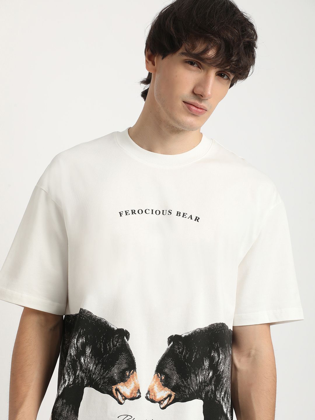THE BEAR HOUSE Men's Oversized Crew Neck T-shirt
