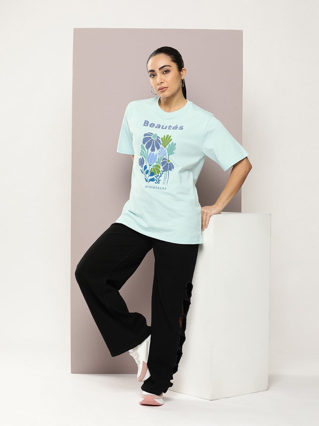 DILLINGER Graphic Printed Oversized Embossed Pure Cotton T-shirt