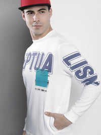 The Indian Garage Co Men White Printed Sweatshirt