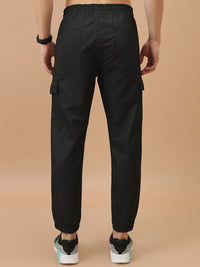 HIGHLANDER Men Regular Fit Plain Cargo Jogger Trousers