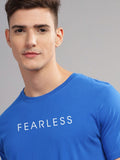 ADRO Men Typography Applique T-shirt