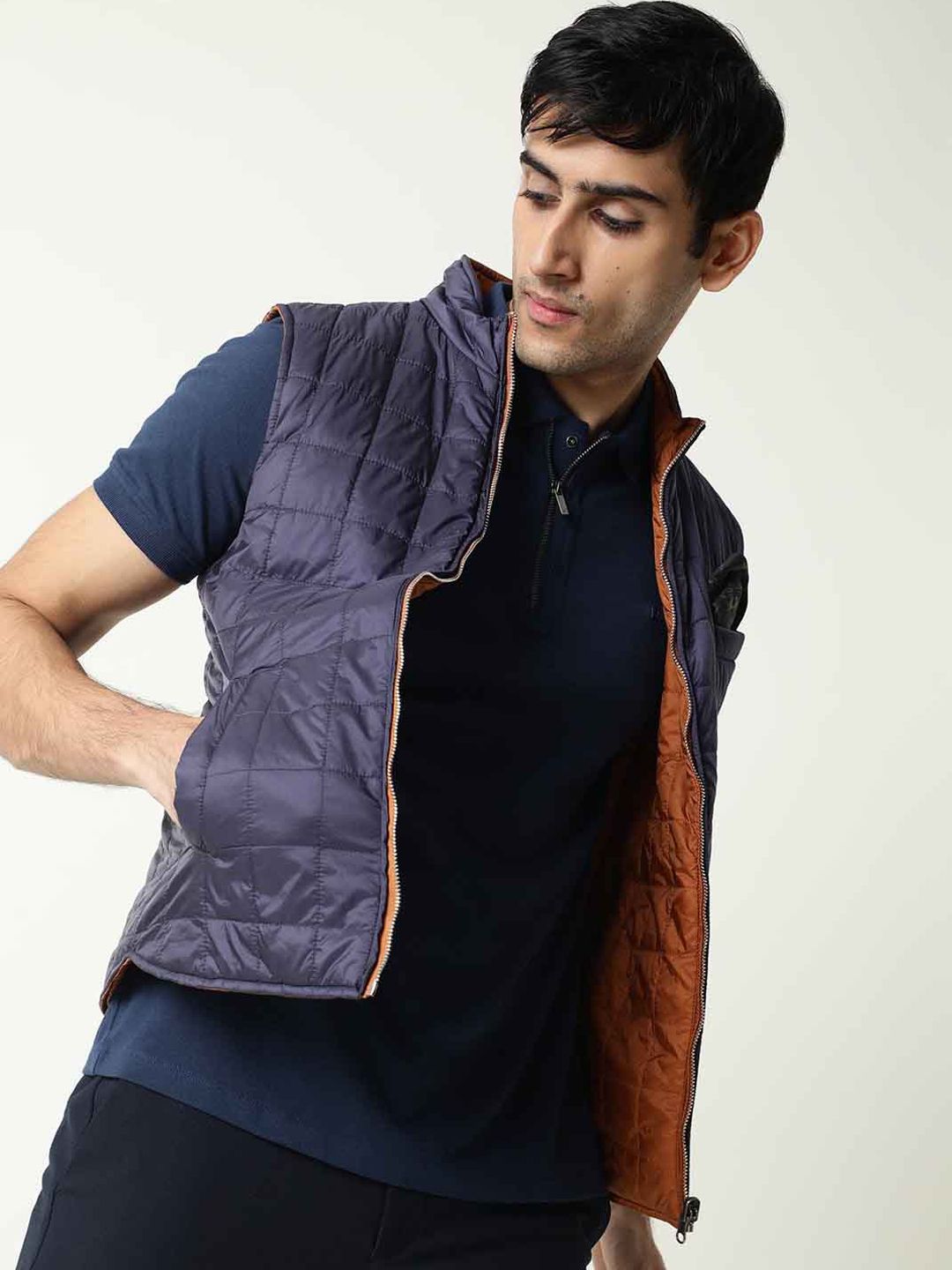 RARE RABBIT Men Fillex Puffer Reversible Quilted Jacket